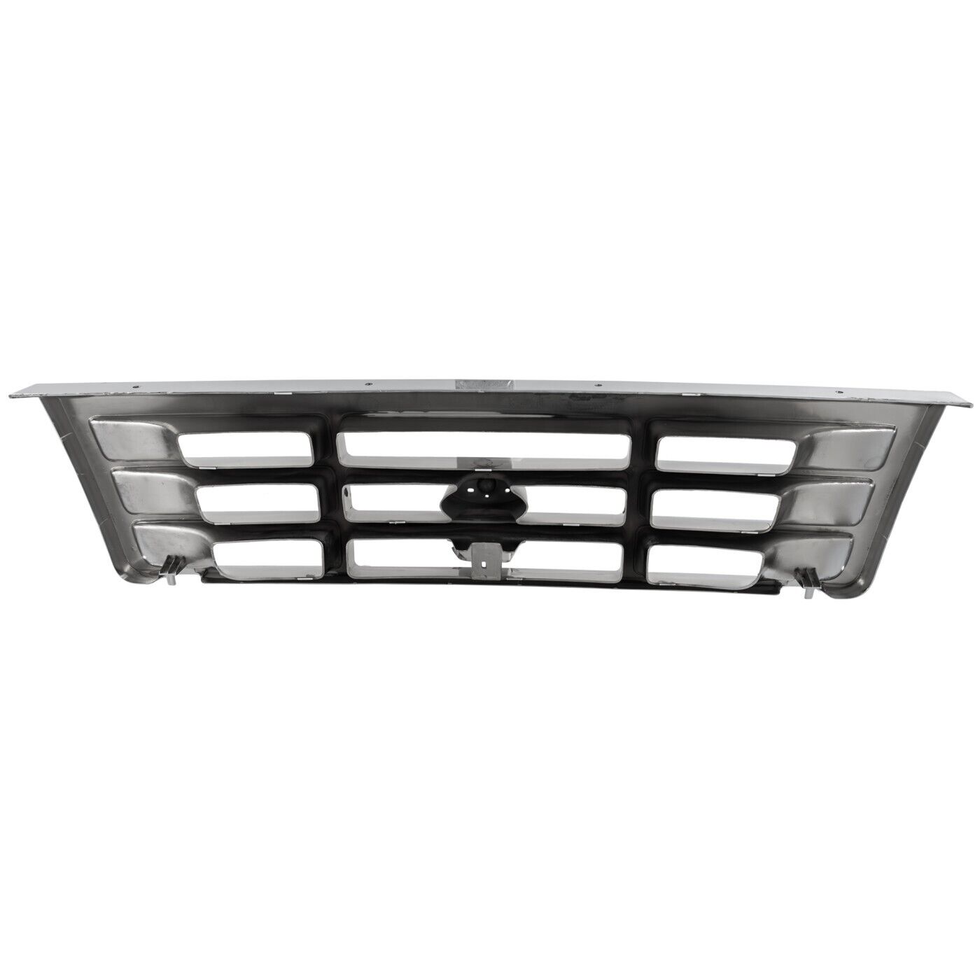 New Grille Chrome Shell and Gray Insert For 1992-1996 Ford F-150 1992-1997 F-350