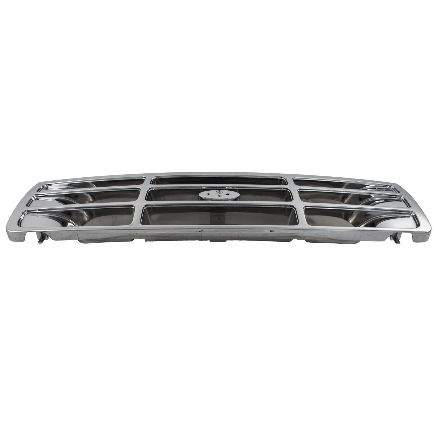 New Grille Chrome Shell and Gray Insert For 1992-1996 Ford F-150 1992-1997 F-350